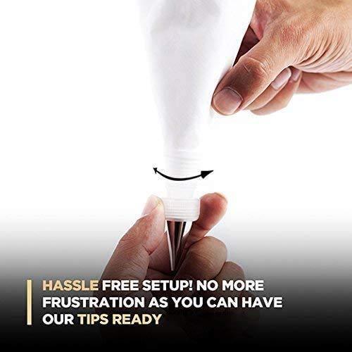 0805 Cake Decorating Nozzle with Piping Bag Stainless Steel Piping Cream Frosting Nozzles - SkyShopy 0805 Cake Decorating Nozzle with Piping Bag Stainless Steel Piping Cream Frosting Nozzles - SkyShopy